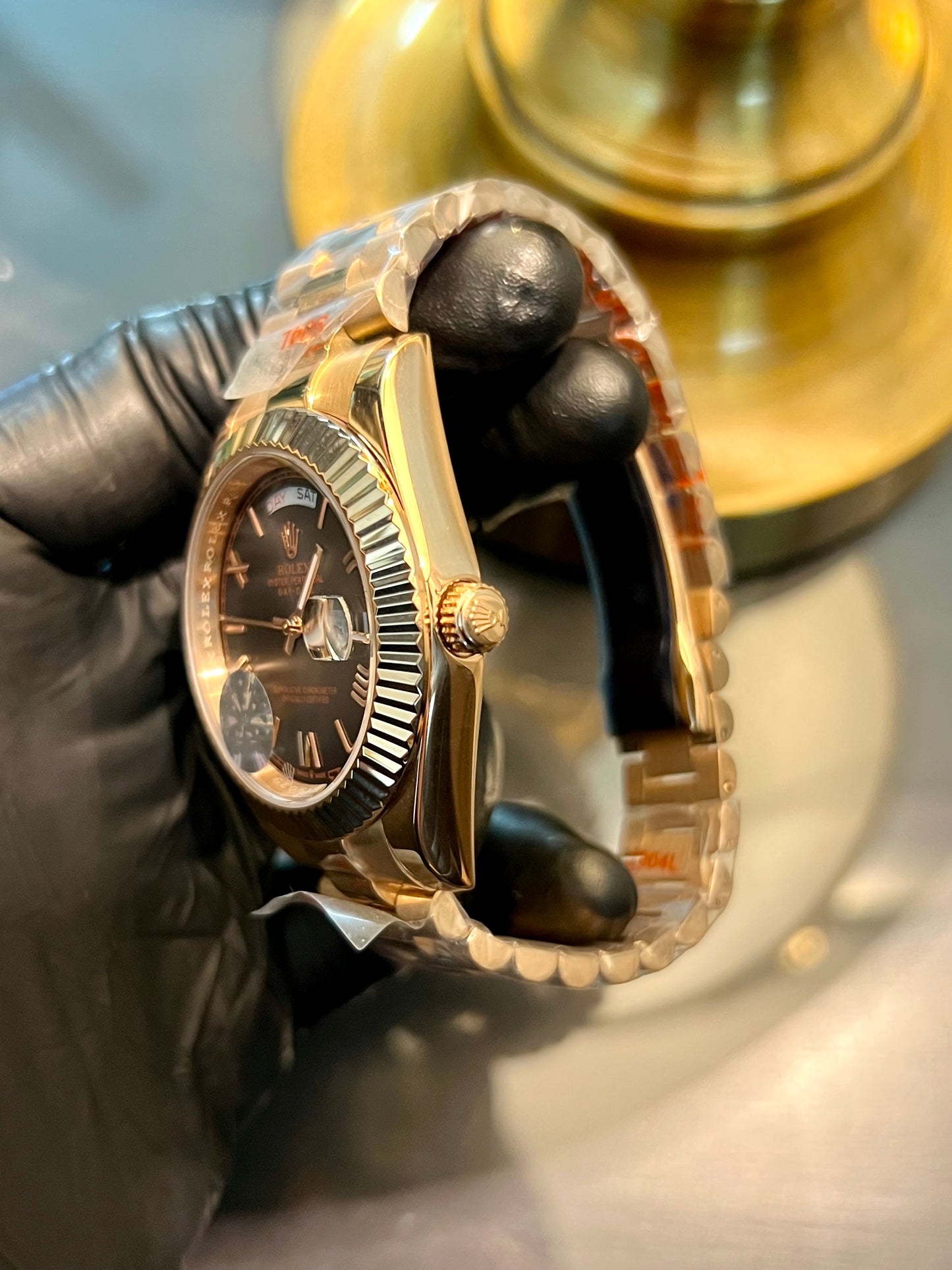 Rose Gold Automatic Day & Date Smokey Dial (Italian Grade)