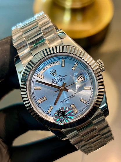 Silver Day Date Tiffany Dial (Mini Super Clone)