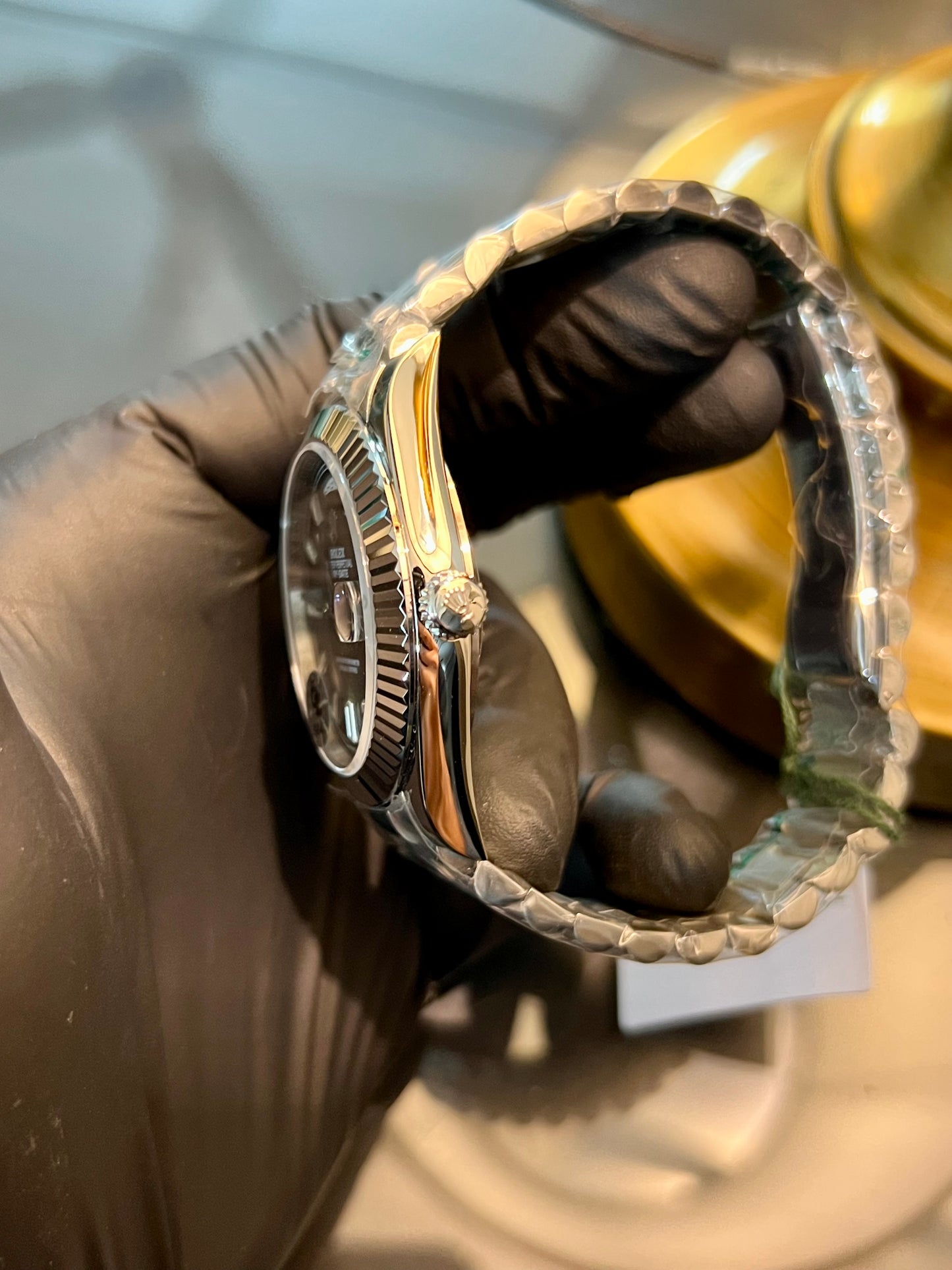 Silver Day Date Black Dial (Mini Super Clone)