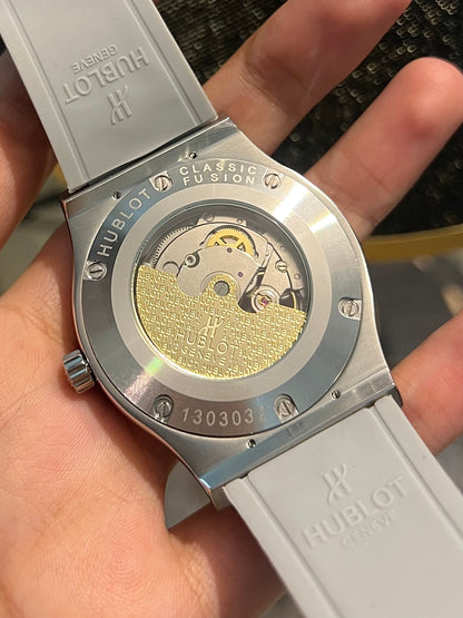 Grey Side Pendulum Automatic Silicone Strap