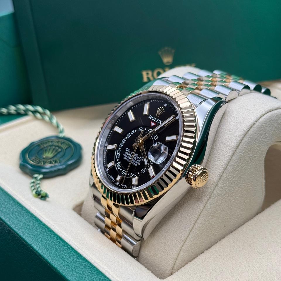 Two Tone Sky-Dweller With Black Dial Automatic
