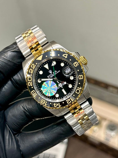 GMT Two Tone Black Dial Automatic