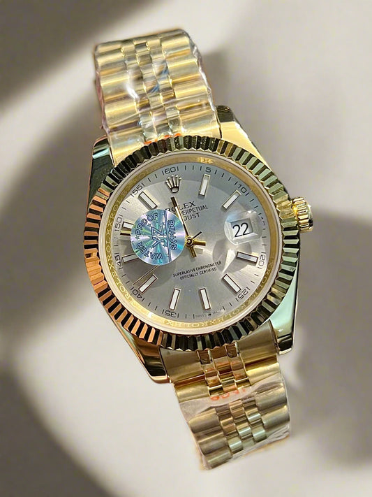 Golden Automatic Datejust Silver Dial (Italian Grade)