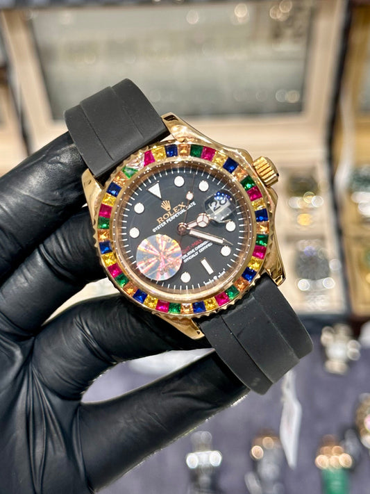 Yatch-Master Automatic Rose Gold with Stone Dial