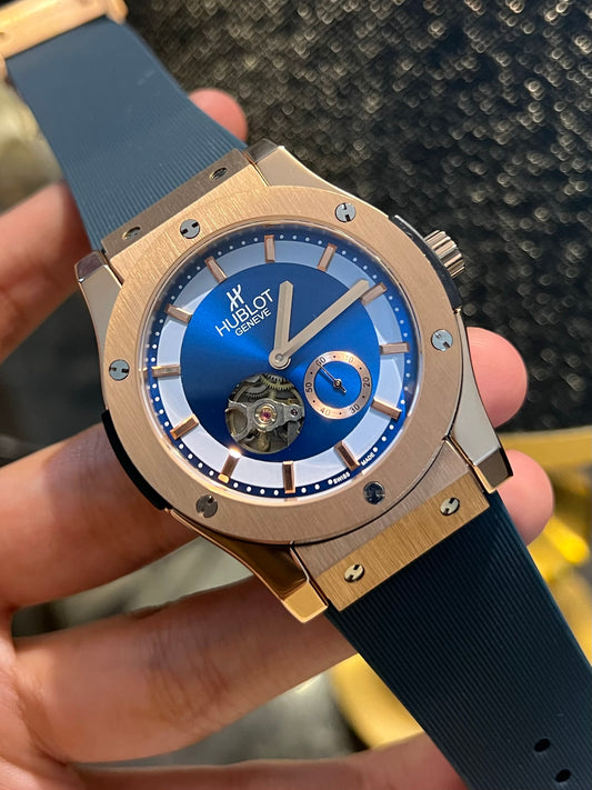 Blue Side Pendulum Automatic Silicone Strap