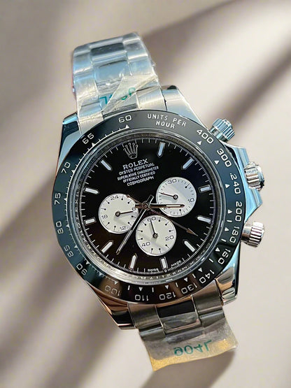 Daytona Silver Automatic Black Dial (Master Grade)
