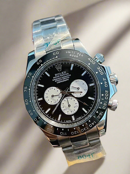 Daytona Silver Automatic Black Dial (Master Grade)
