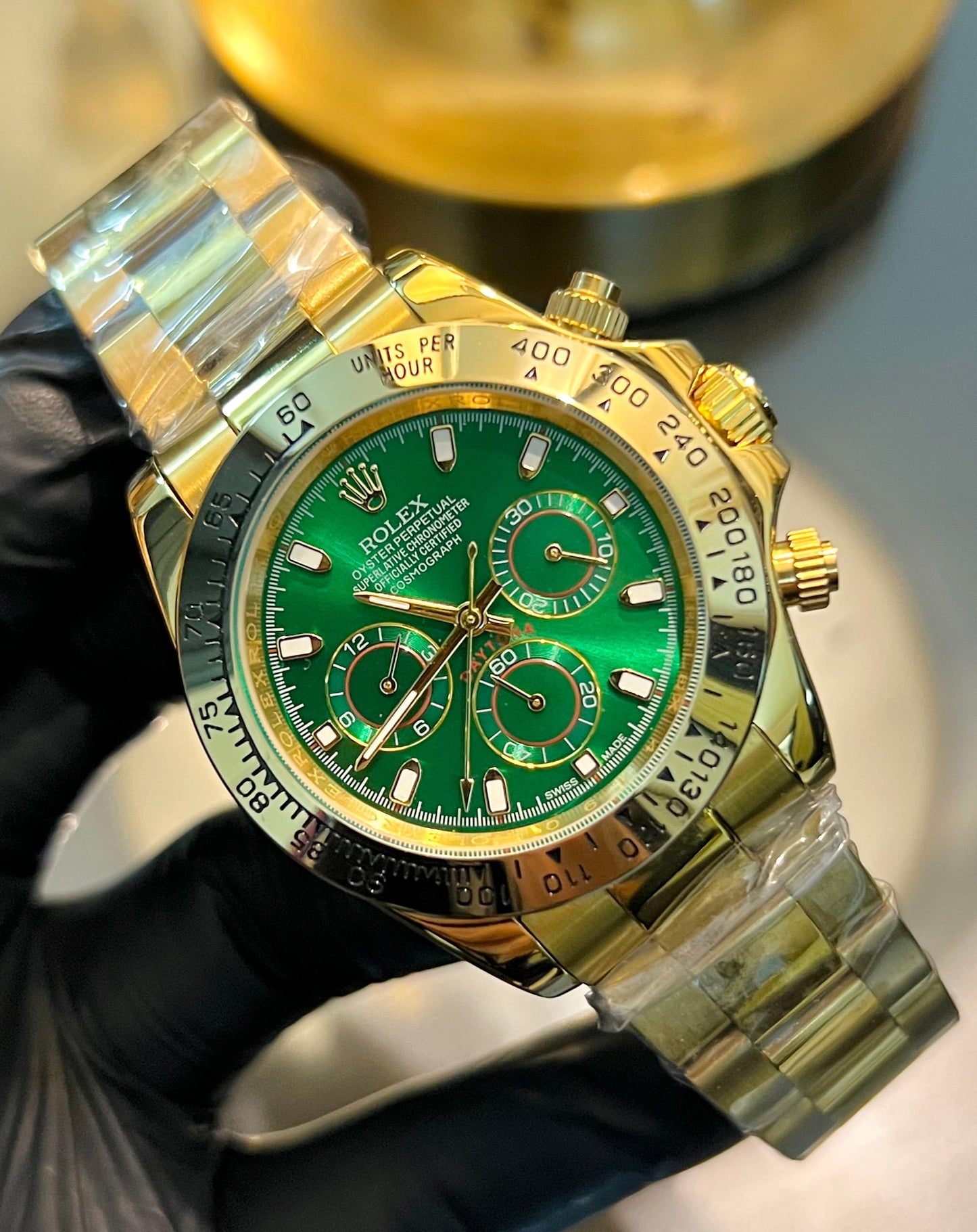 Golden Daytona Green Dial Automatic