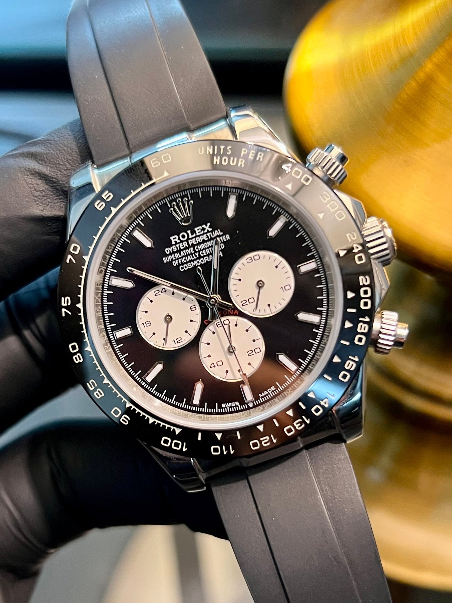 Black Daytona Automatic Black Dial (Italian Grade)