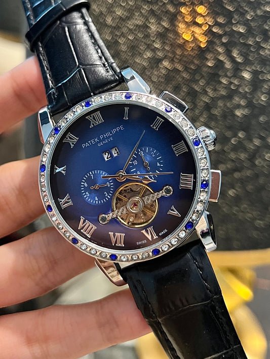 Silver Stone Automatic Pendulum With Chronograph