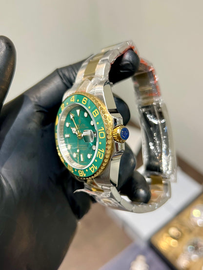 Two Tone GMT Automatic Green Dial