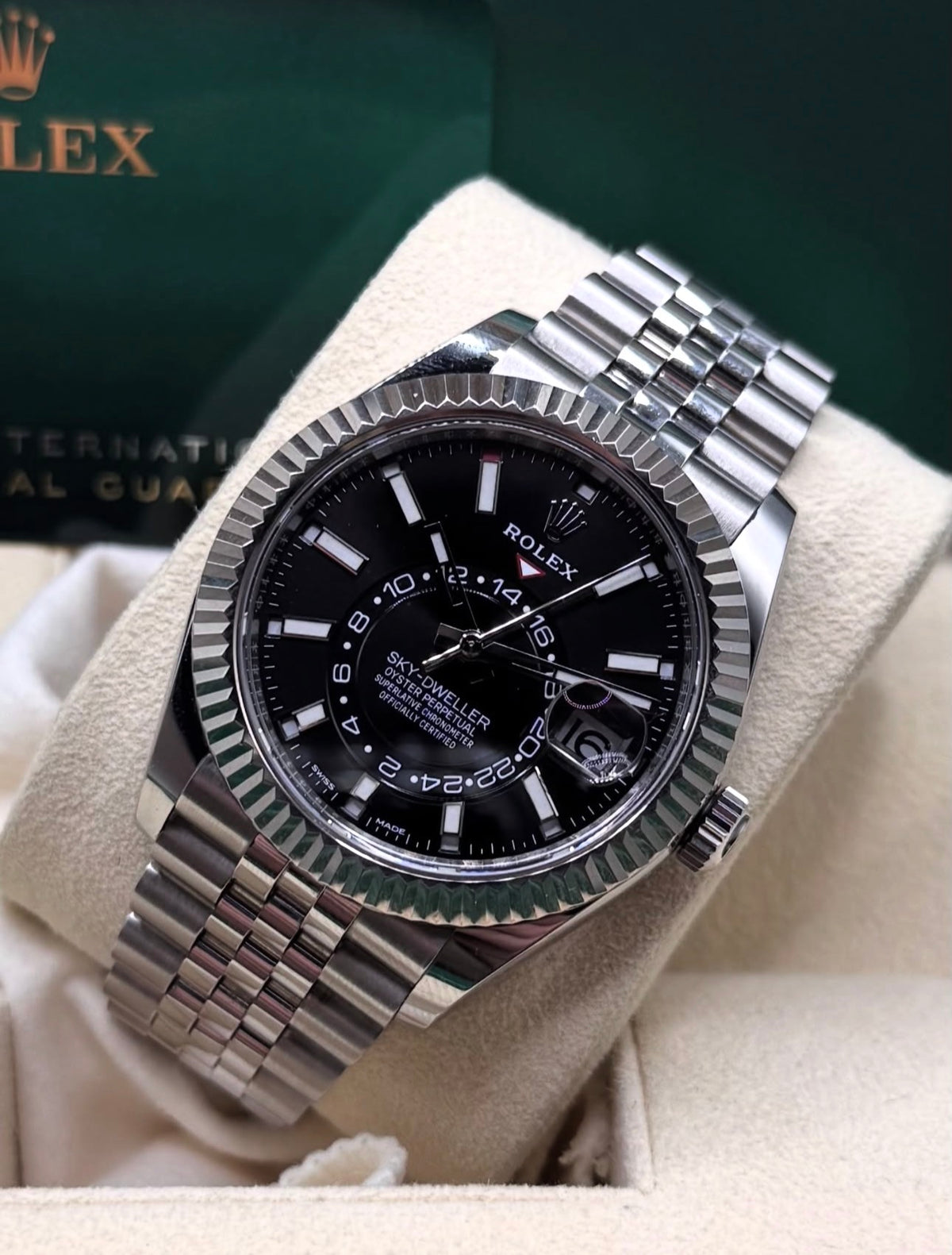 Silver Sky-Dweller Black Dial Automatic