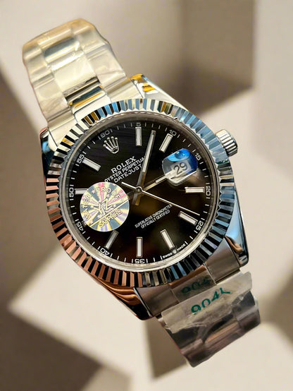 Silver Datejust Automatic Black Dial (Italian Grade)