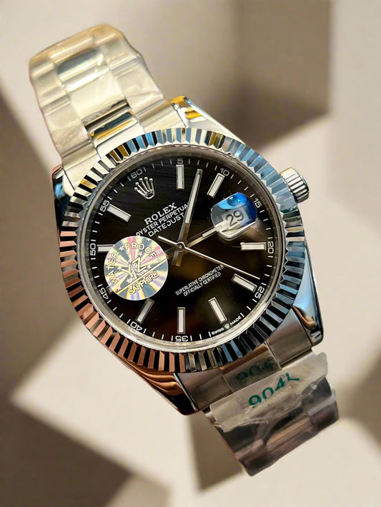 Silver Datejust Automatic Black Dial (Italian Grade)