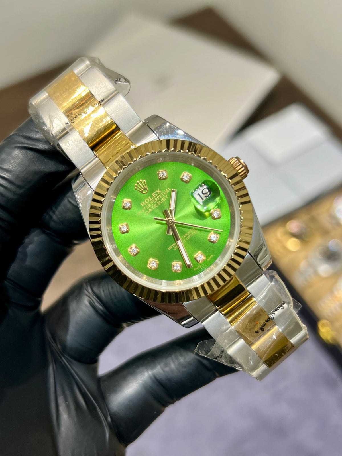 Two Tone Green Dial Automatic