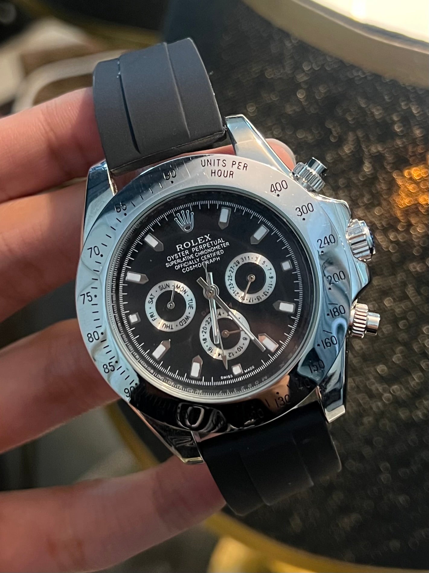 Daytona Automatic Silver with Black Dial (Master Grade)