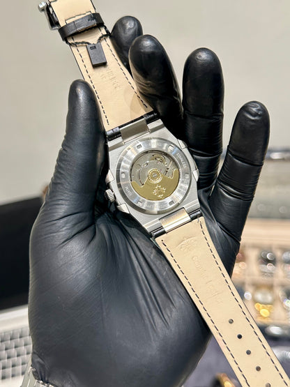 Black Leather Strap Automatic Tiffany Dial