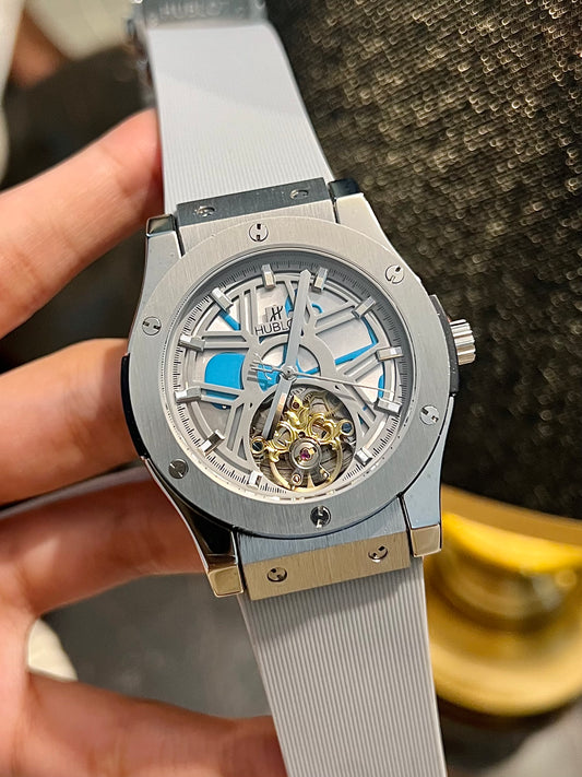 Grey Pendulum Automatic Silicone Strap
