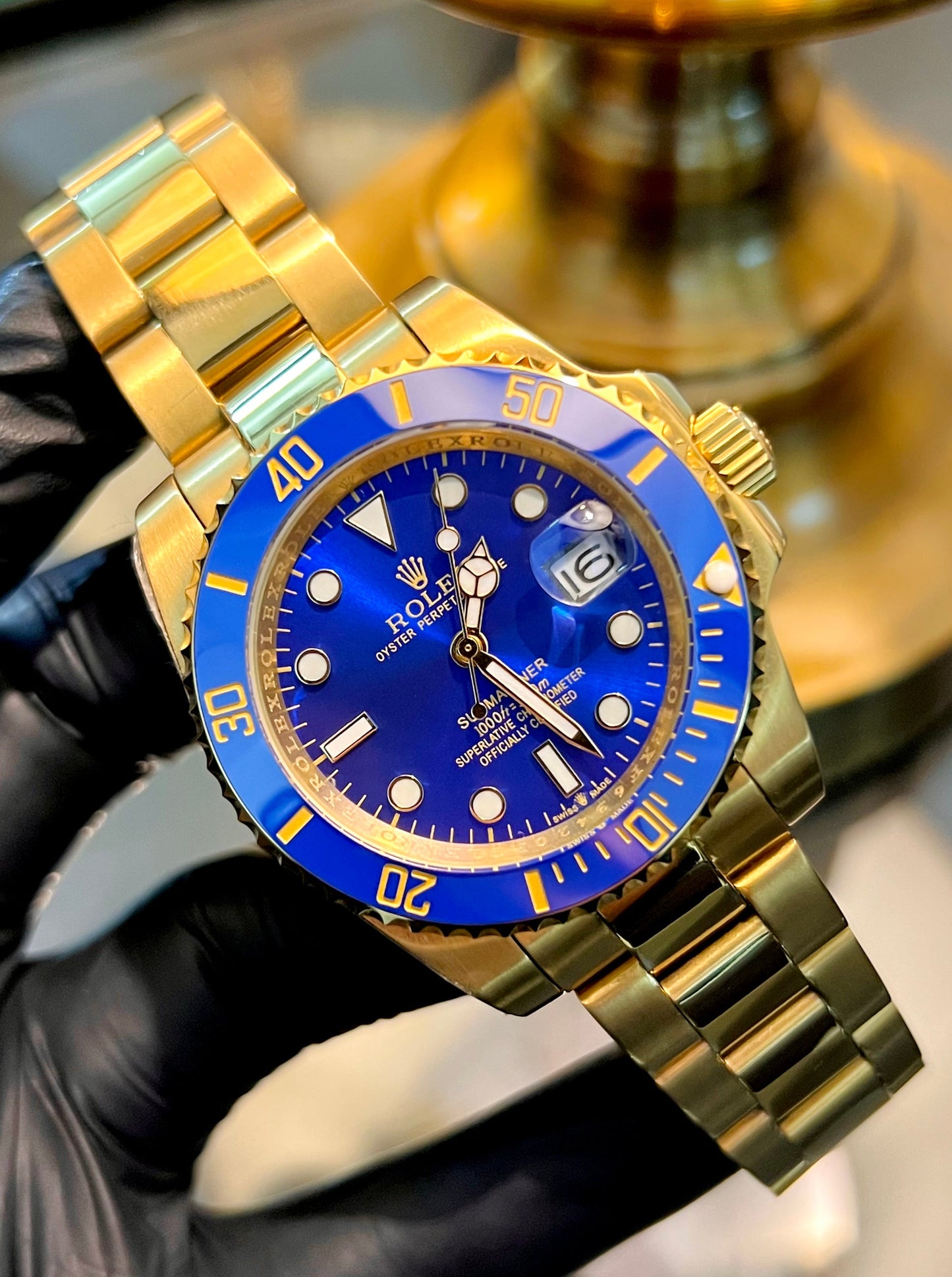 Golden Submariner Blue Dial Automatic (Italian Grade)