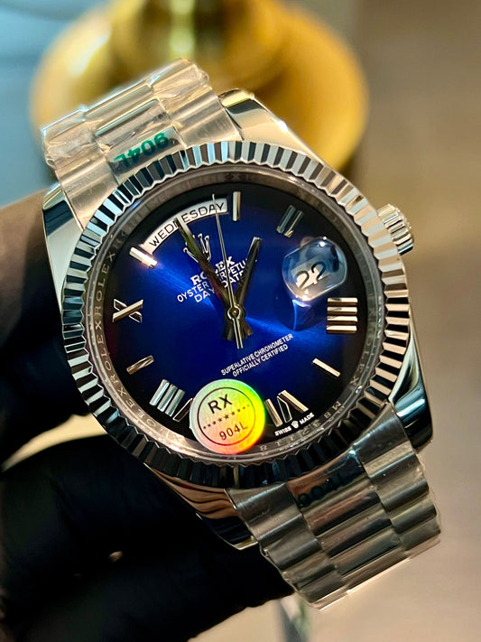 Silver Automatic Day Date Roman Dial (Mini Super Clone)