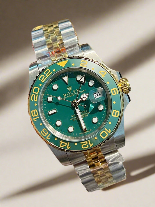 Two Tone GMT Automatic Green Dial (Italian Grade)