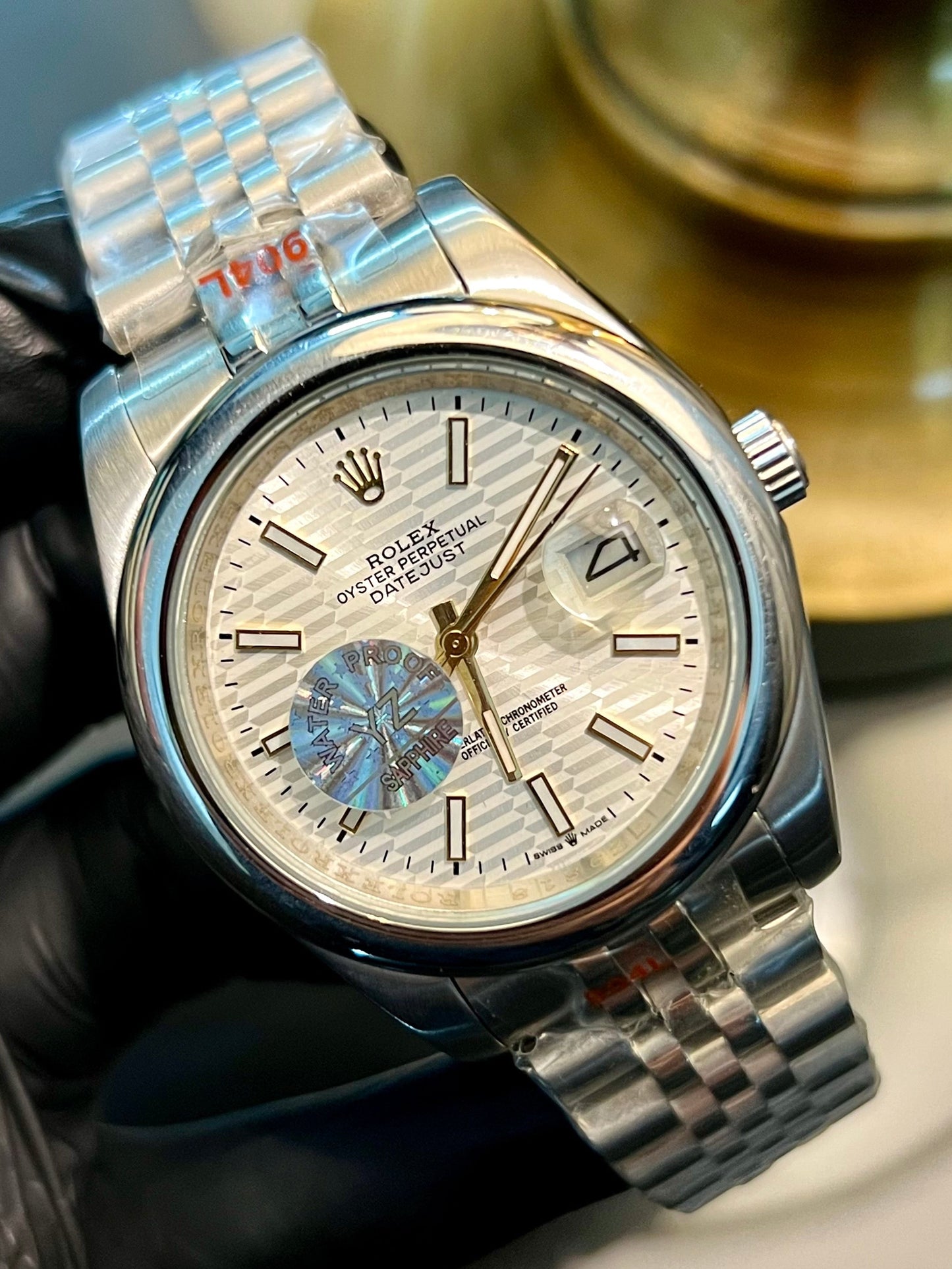 Silver Datejust White Texture Automatic (Italian Grade)