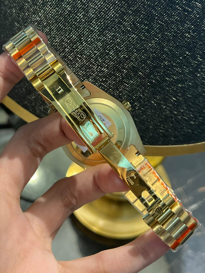 Golden Automatic Day & Date Black Dial (Italian Grade)