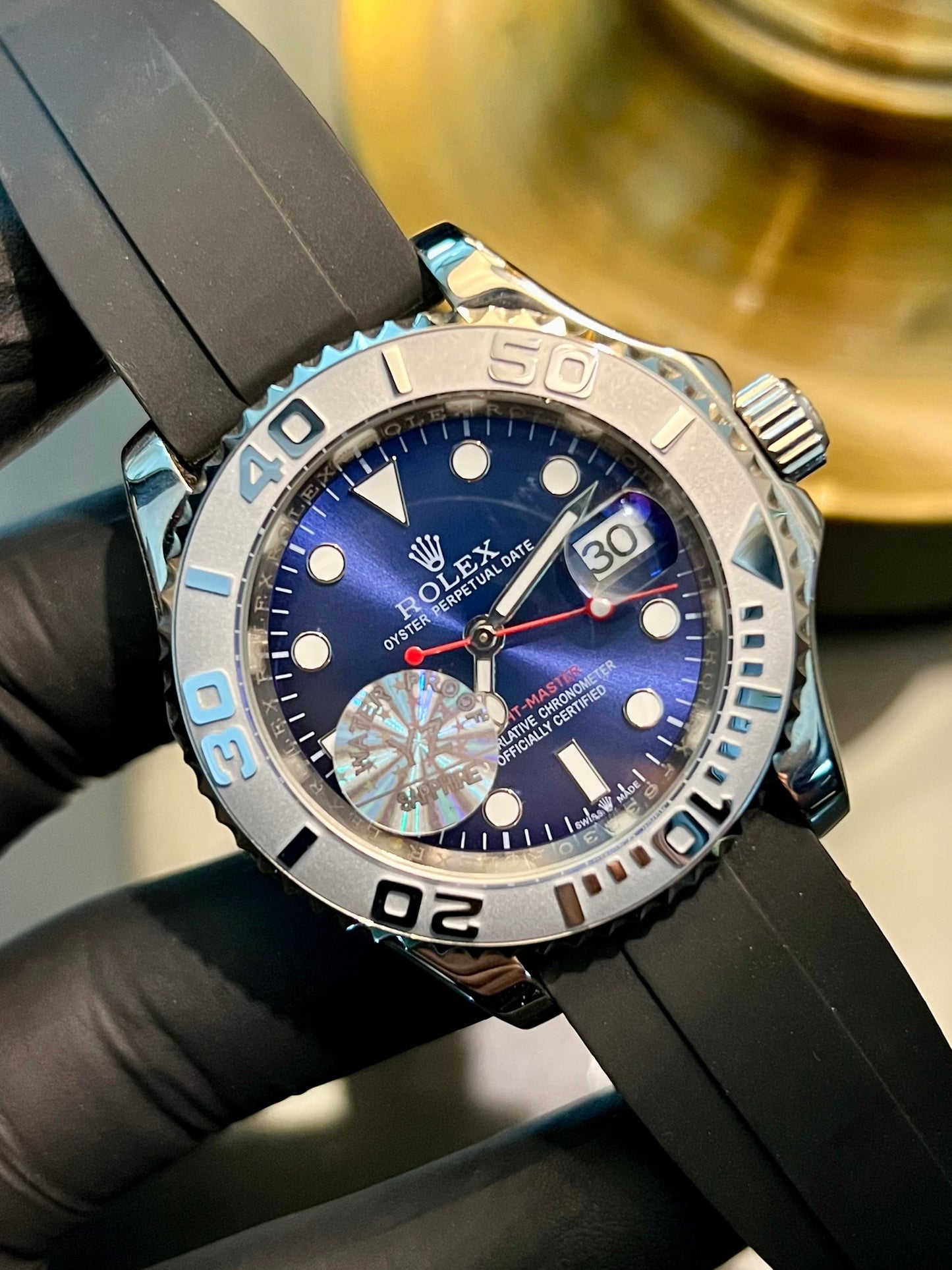 Black Yatch-Master Automatic Blue Dial (Italian Grade)