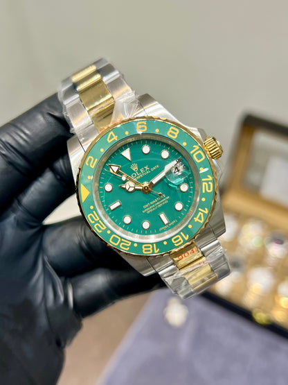 Two Tone GMT Automatic Green Dial