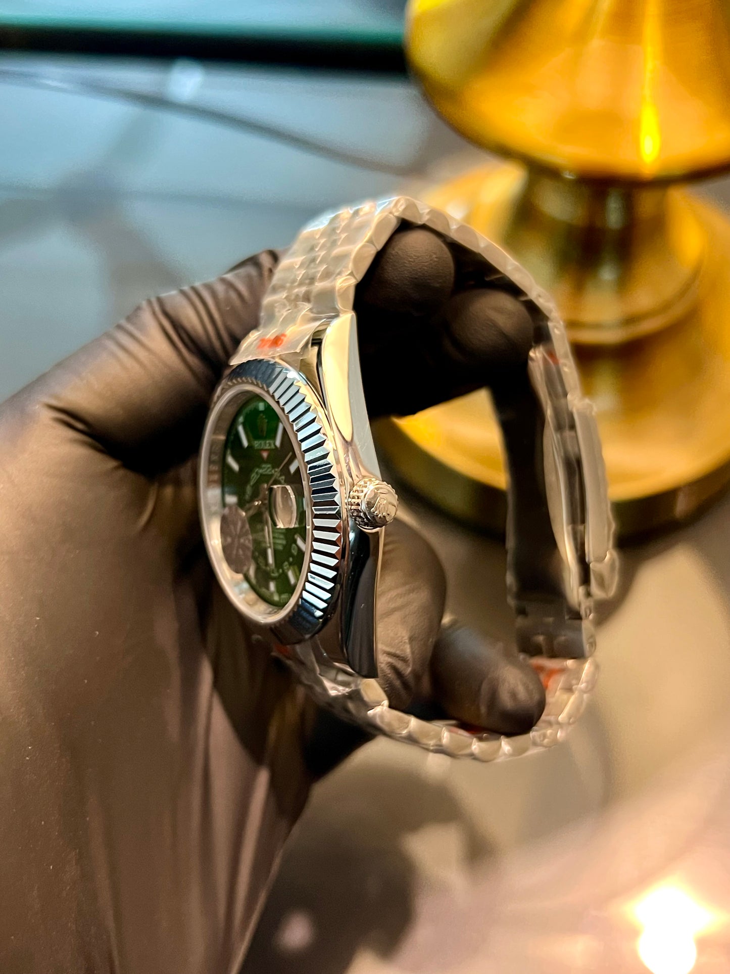 Silver Sky-Dweller Green Dial Automatic (Italian Grade)