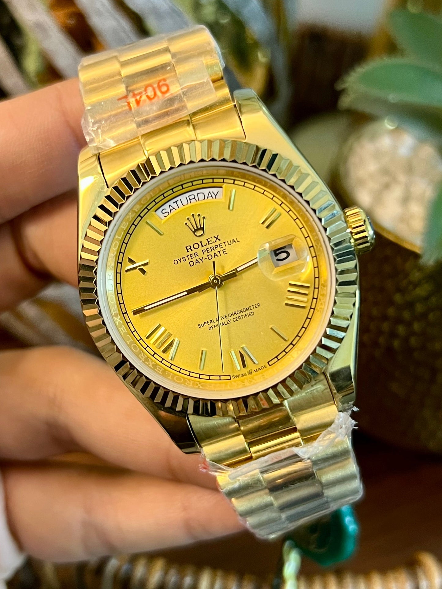 Golden Automatic Day & Date Golden Dial (Italian Grade)