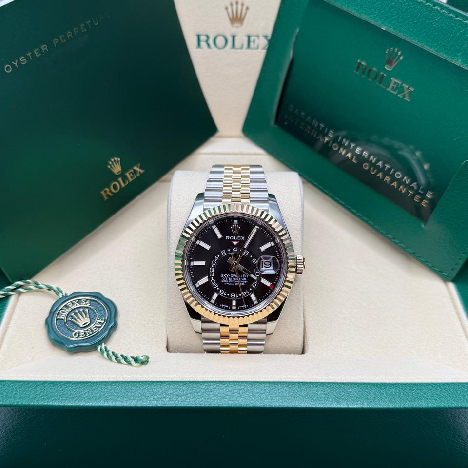 Two Tone Sky-Dweller With Black Dial Automatic