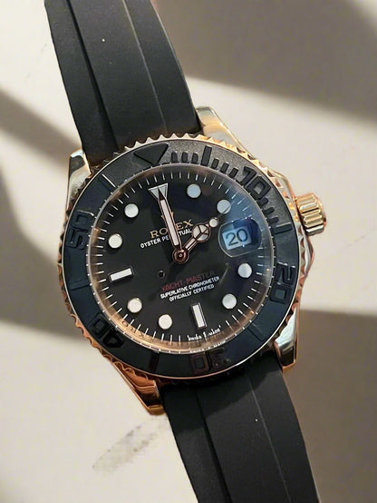 Yatch-Master Automatic Rose Gold with Black (Italian Grade)