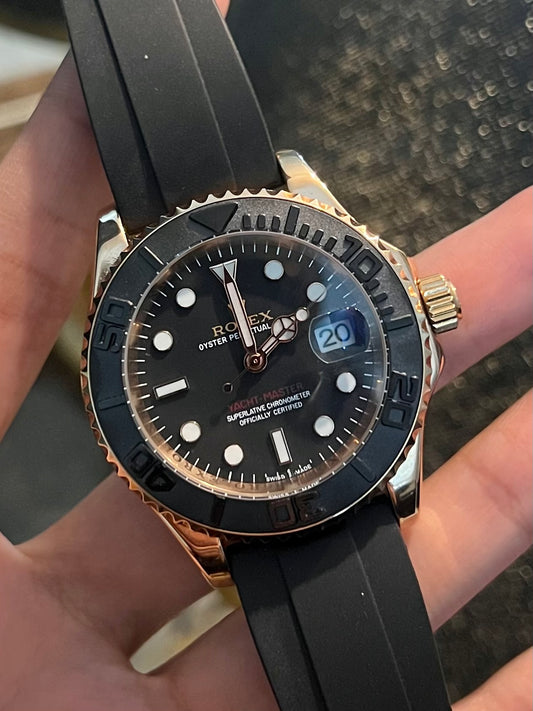 Yatch-Master Automatic Rose Gold with Black (Italian Grade)