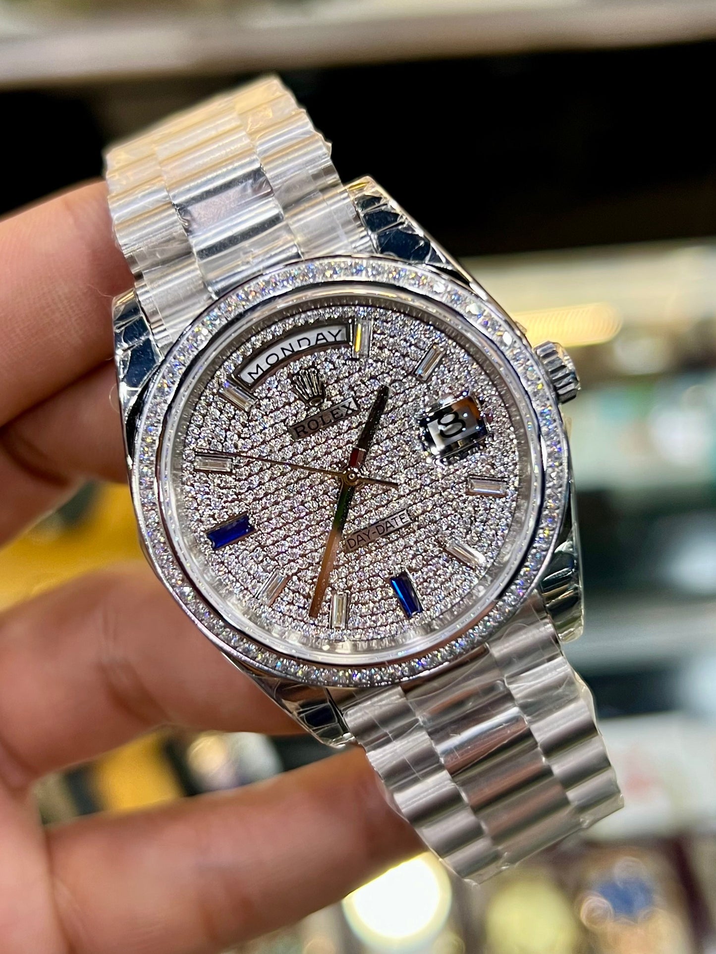Stone Silver Day Date