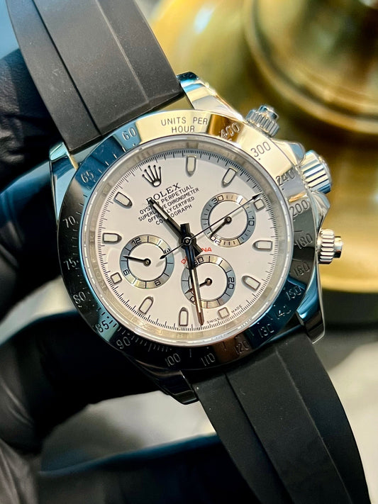 Black Daytona Automatic White Dial (Italian Grade)