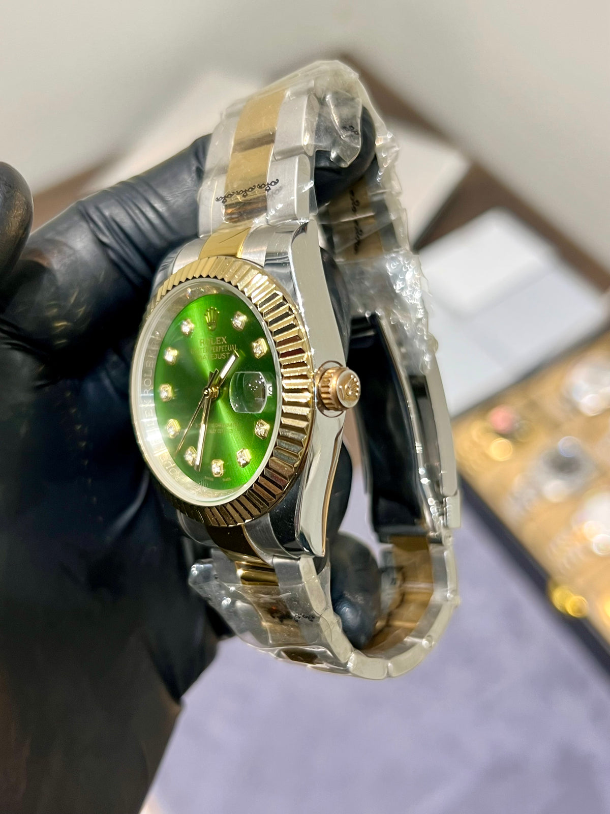 Two Tone Green Dial Automatic
