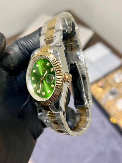 Two Tone Green Dial Automatic