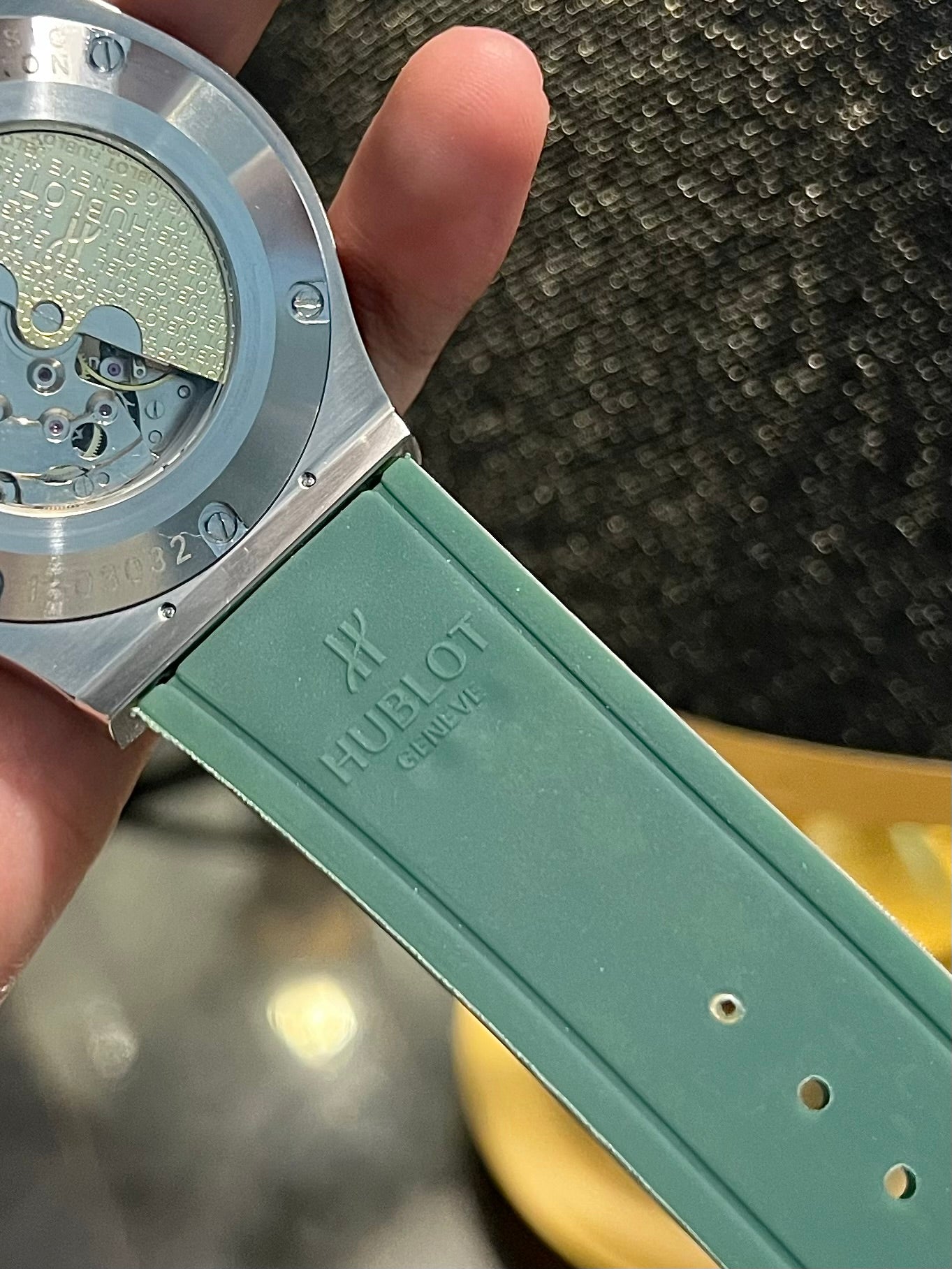 Green Side Pendulum Automatic Silicone Strap