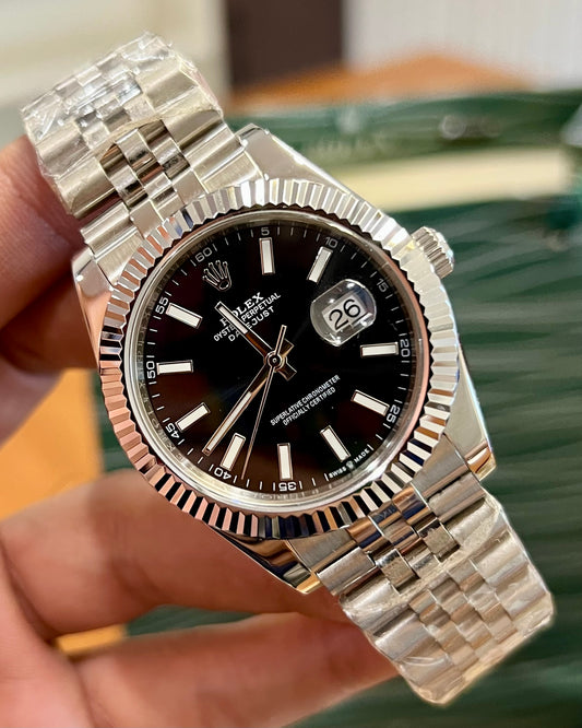 Silver With Black Dial Automatic