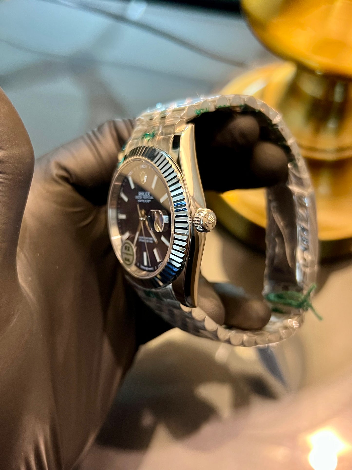 Silver Automatic Datejust Blue Dial (Mini Super Clone)