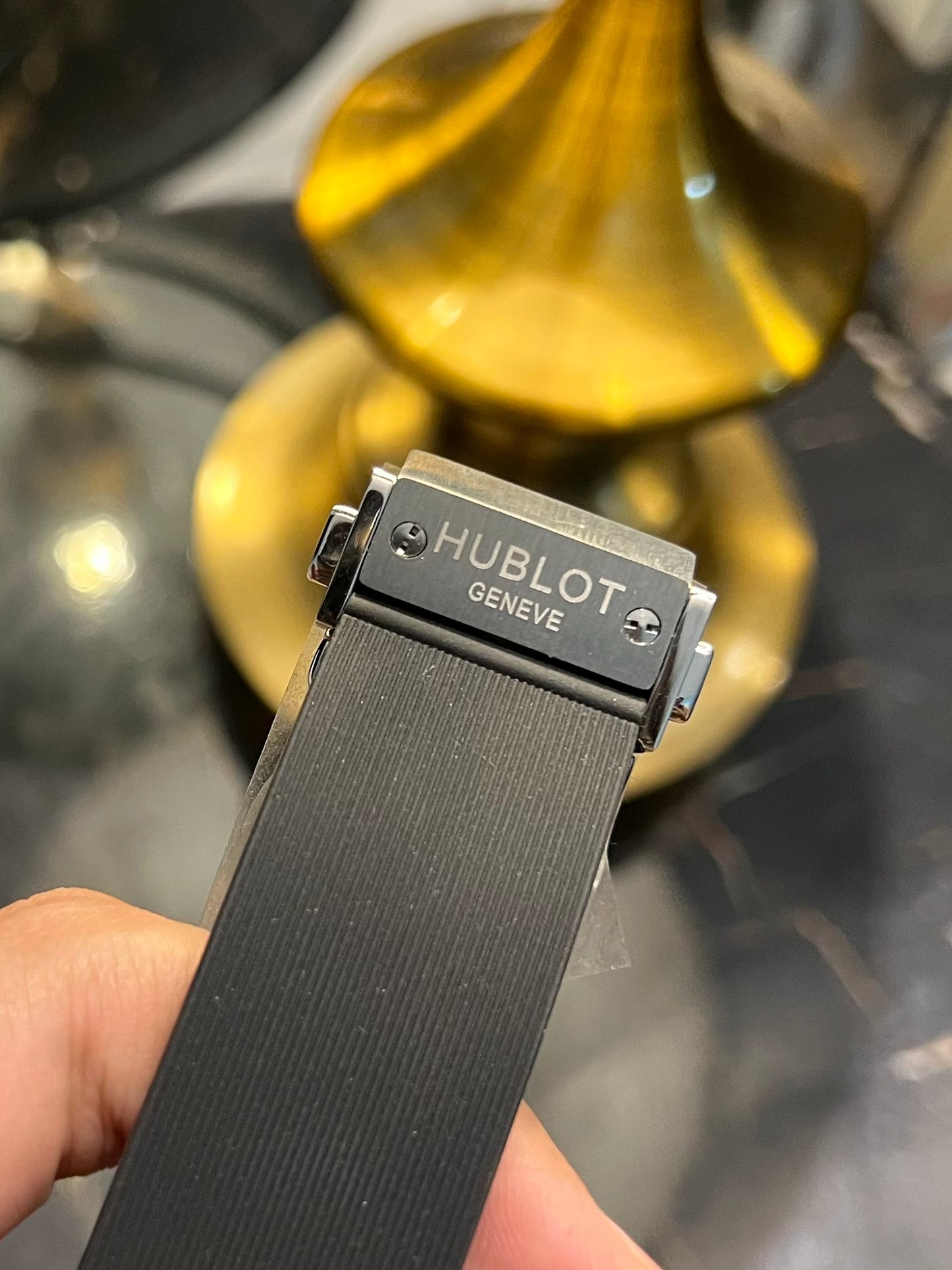 Black Automatic Silicone Strap White Dial