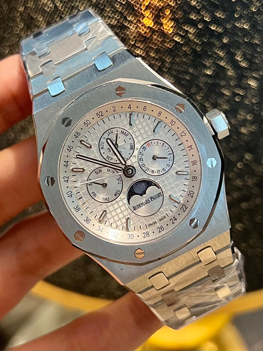 AP Silver Moonphase Automatic White Dial