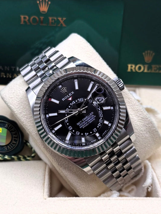 Silver Sky-Dweller Black Dial Automatic