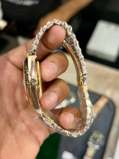 Rose Gold Day Date Smokey Dial