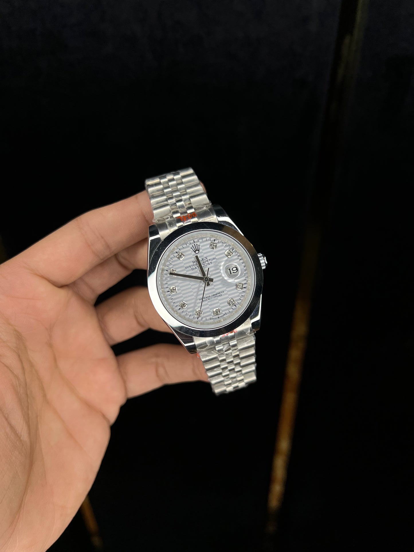 Silver Datejust White Text Dial