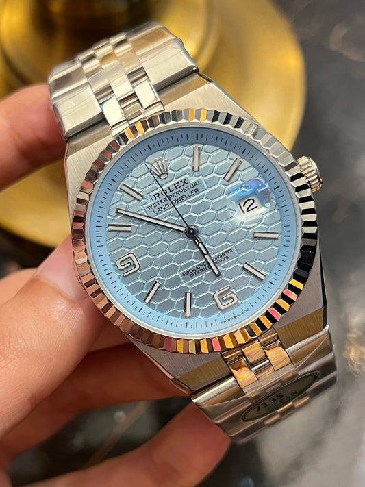 Silver Land Dweller Tiffany Dial Automatic