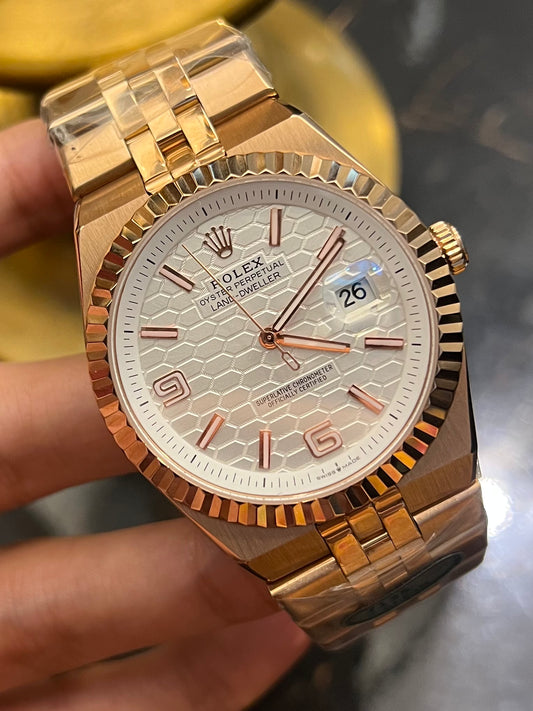 Rose Gold Land Dweller White Dial Automatic