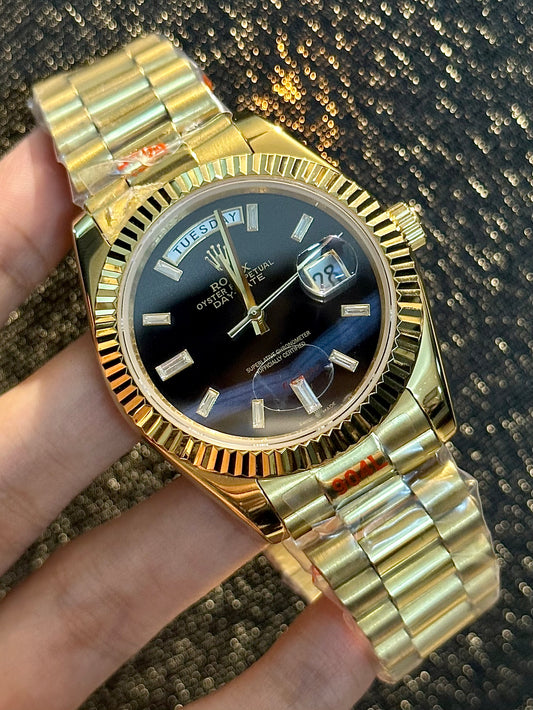 Golden Day&Date Black Dial Automatic