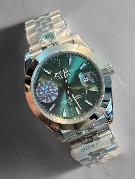 Silver Datejust Green Dial Automatic (Italian Made)
